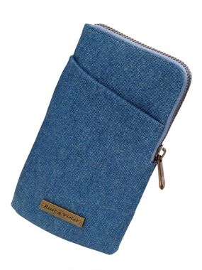 New in box: Denim Blue Double Sleeve Case with Zipper. Holds 2 Pair of Glasses😎